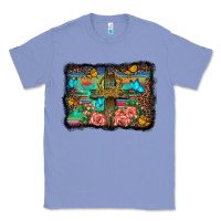 Colony Blue wooden cross background Classic Tee - BarkalooDesign