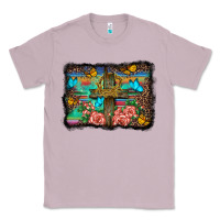 Lilac wooden cross background Classic Tee - BarkalooDesign