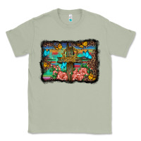 Matcha wooden cross background Classic Tee - BarkalooDesign