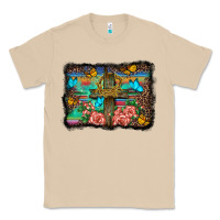 Mushroom wooden cross background Classic Tee - BarkalooDesign