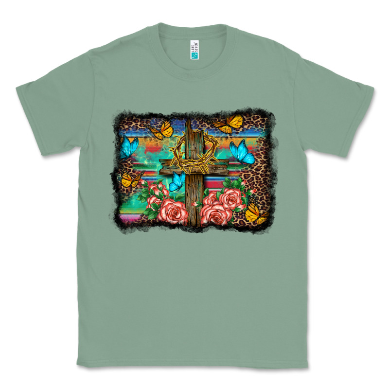 Wooden Cross Background Classic Tee by BarkalooDesign | Teevron