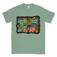 Sage wooden cross background Classic Tee - BarkalooDesign