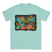 Seafoam wooden cross background Classic Tee - BarkalooDesign