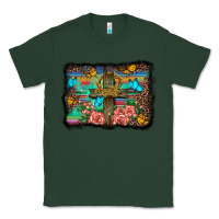 Sports Green wooden cross background Classic Tee - BarkalooDesign