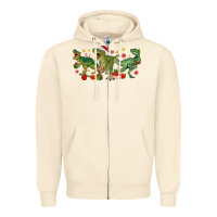 Sandshell christmas dinosaurs Zipper Hoodie - MaliasSmallBusiness