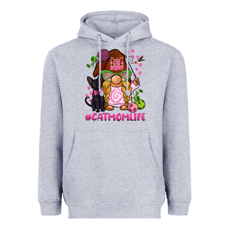 Cat Mom  Life Gnome Heavyweight Hoodie by BarkalooDesign | Teevron