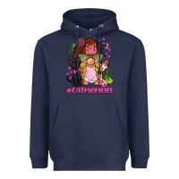 Navy cat mom  life gnome Heavyweight Hoodie - BarkalooDesign