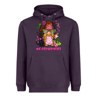 Plum cat mom  life gnome Heavyweight Hoodie - BarkalooDesign