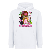 White cat mom  life gnome Heavyweight Hoodie - BarkalooDesign