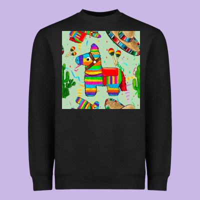 Pinata Seamless Pattern Heavyweight Sweatshirt Designed By Bundleandbundleshop