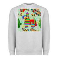 Heather Grey pinata seamless pattern Heavyweight Sweatshirt - BundleAndBundleShop