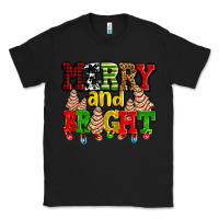 Black merry and bright with christmas tree  cakes ado Classic Tee - AdoDesignShop
