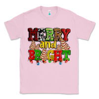 Bubblegum Pink merry and bright with christmas tree  cakes ado Classic Tee - AdoDesignShop