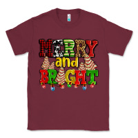 Burgundy merry and bright with christmas tree  cakes ado Classic Tee - AdoDesignShop