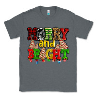 Charcoal Heather merry and bright with christmas tree  cakes ado Classic Tee - AdoDesignShop