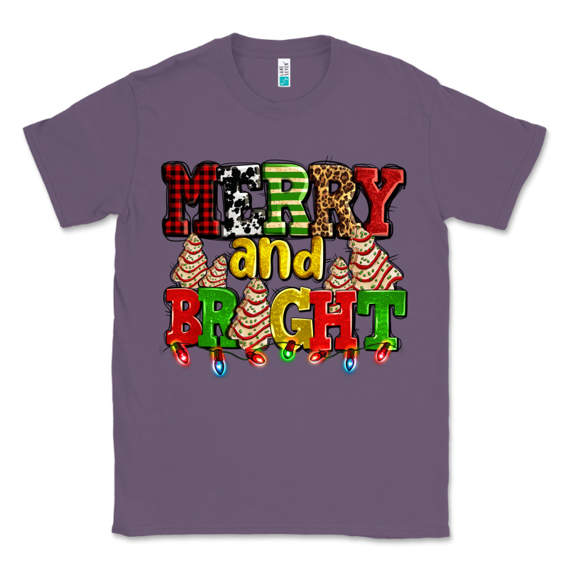 Merry And Bright With Christmas Tree  Cakes Ado Classic Tee by AdoDesignShop | Teevron