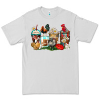 Dove Grey rooster coffee cups Premium Tee - Zillion Design Studio