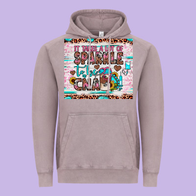 It Takes A Lot Of Sparkle To Be A Cna Vintage Hoodie Designed By Jahusdesignshop