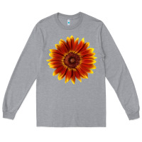 Heather Grey little becka sunflower Long Sleeve Tee - LillyAllenDesigns