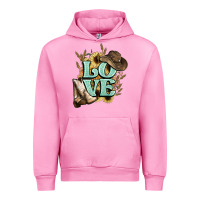 Fuchsia Pink Love boots hat western Cowboy Urban Hoodie - HowdyJamesFarm
