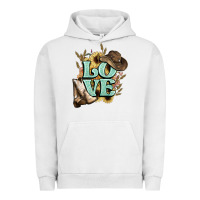 Pigment Lunar Rock Love boots hat western Cowboy Urban Hoodie - HowdyJamesFarm