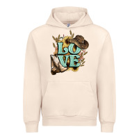 Sandshell Love boots hat western Cowboy Urban Hoodie - HowdyJamesFarm