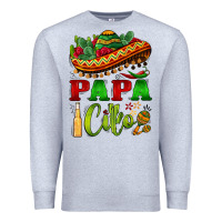 Heather Grey papa cito sombrero Premium Sweatshirt - BarkalooDesign