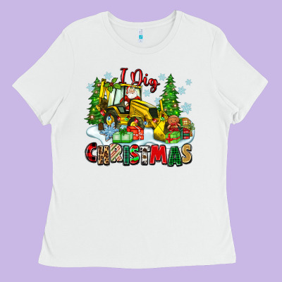 I Dig Christmas Ladies Tee Designed By Zillion Design Studio
