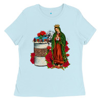 Baby Blue our lady of guadalupe coffee Ladies Tee - JahusDesignShop