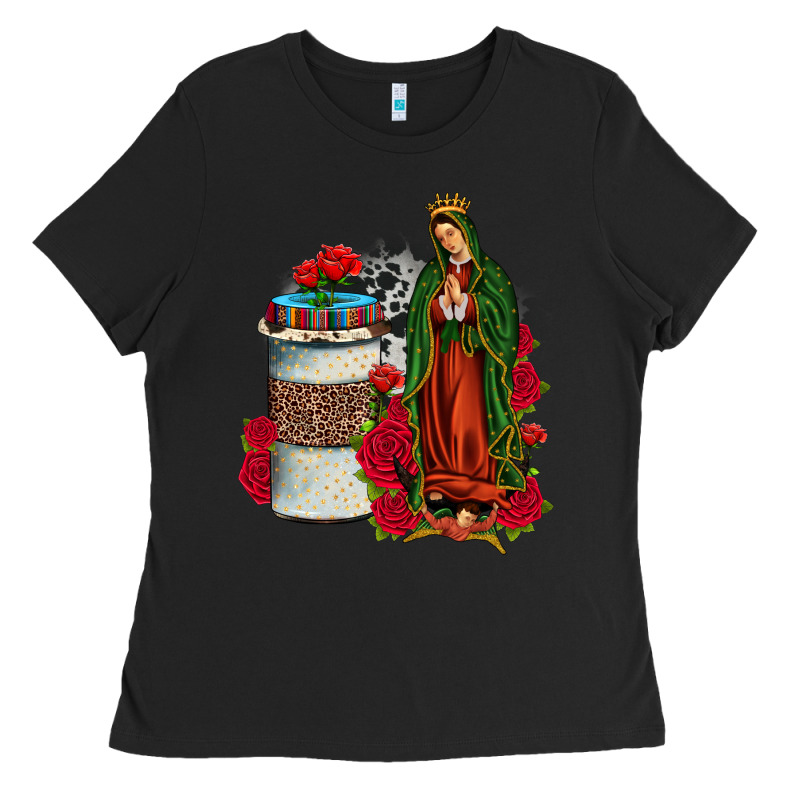 Our Lady Of Guadalupe Coffee Ladies Tee by JahusDesignShop | Teevron
