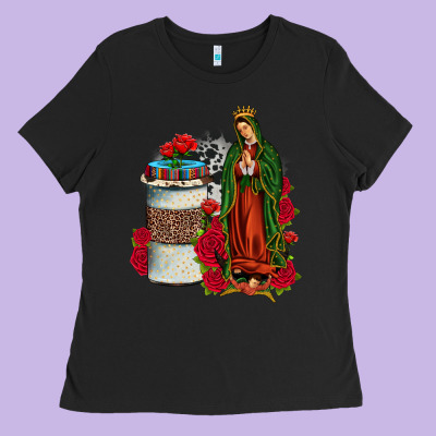 Our Lady Of Guadalupe Coffee Ladies Tee Designed By Jahusdesignshop
