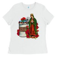 White our lady of guadalupe coffee Ladies Tee - JahusDesignShop