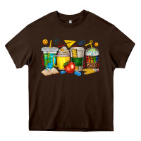 Chocolate Brown teacher coffee cups tbw Heavy Core Tee - texasbilliewilder