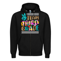 Black team third grade Zipper Hoodie - NancyCooperArtShop