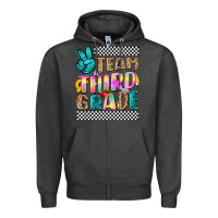Charcoal Heather team third grade Zipper Hoodie - NancyCooperArtShop