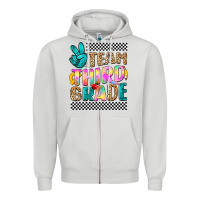 Dove Grey team third grade Zipper Hoodie - NancyCooperArtShop