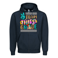Navy team third grade Zipper Hoodie - NancyCooperArtShop