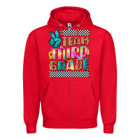 Red team third grade Zipper Hoodie - NancyCooperArtShop