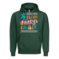 Sports Green team third grade Zipper Hoodie - NancyCooperArtShop