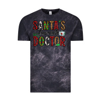 Cloud Black santa's favorite doctor Vintage Tee - Jasminsmagicworld