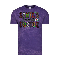 Cloud Purple santa's favorite doctor Vintage Tee - Jasminsmagicworld