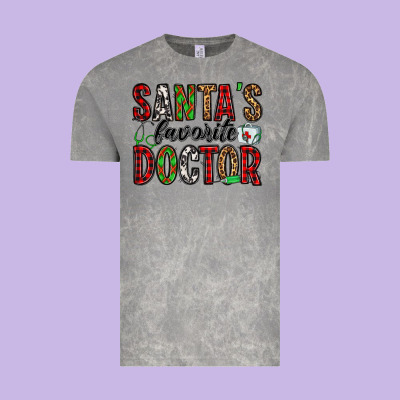 Santa's Favorite Doctor Vintage Tee Designed By Jasminsmagicworld