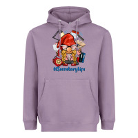 Lavender secretary life gnome Heavyweight Hoodie - BarkalooDesign