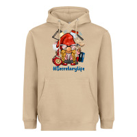 Mushroom secretary life gnome Heavyweight Hoodie - BarkalooDesign