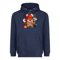 Navy secretary life gnome Heavyweight Hoodie - BarkalooDesign