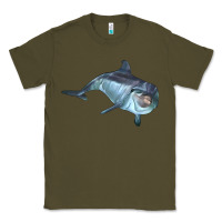 Army Green bottlenose dolphin Classic Tee - LillyAllenDesigns