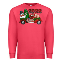 Cardinal happy new year 2022 christmas truck with american flag Premium Sweatshirt - Jasminsmagicworld
