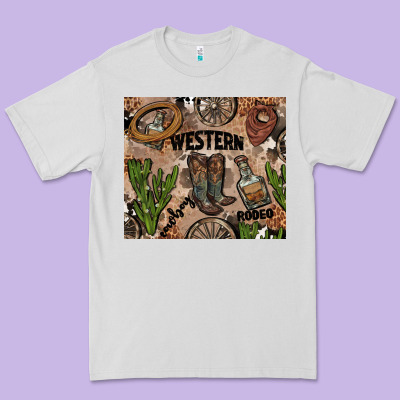Western Rodeo Premium Tee Designed By Adodesignshop