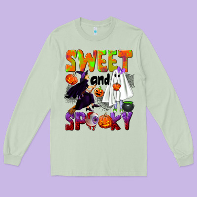 Sweet And Spooky Long Sleeve Tee Designed By Nancycooperartshop