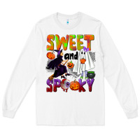 White Sweet and spooky Long Sleeve Tee - NancyCooperArtShop